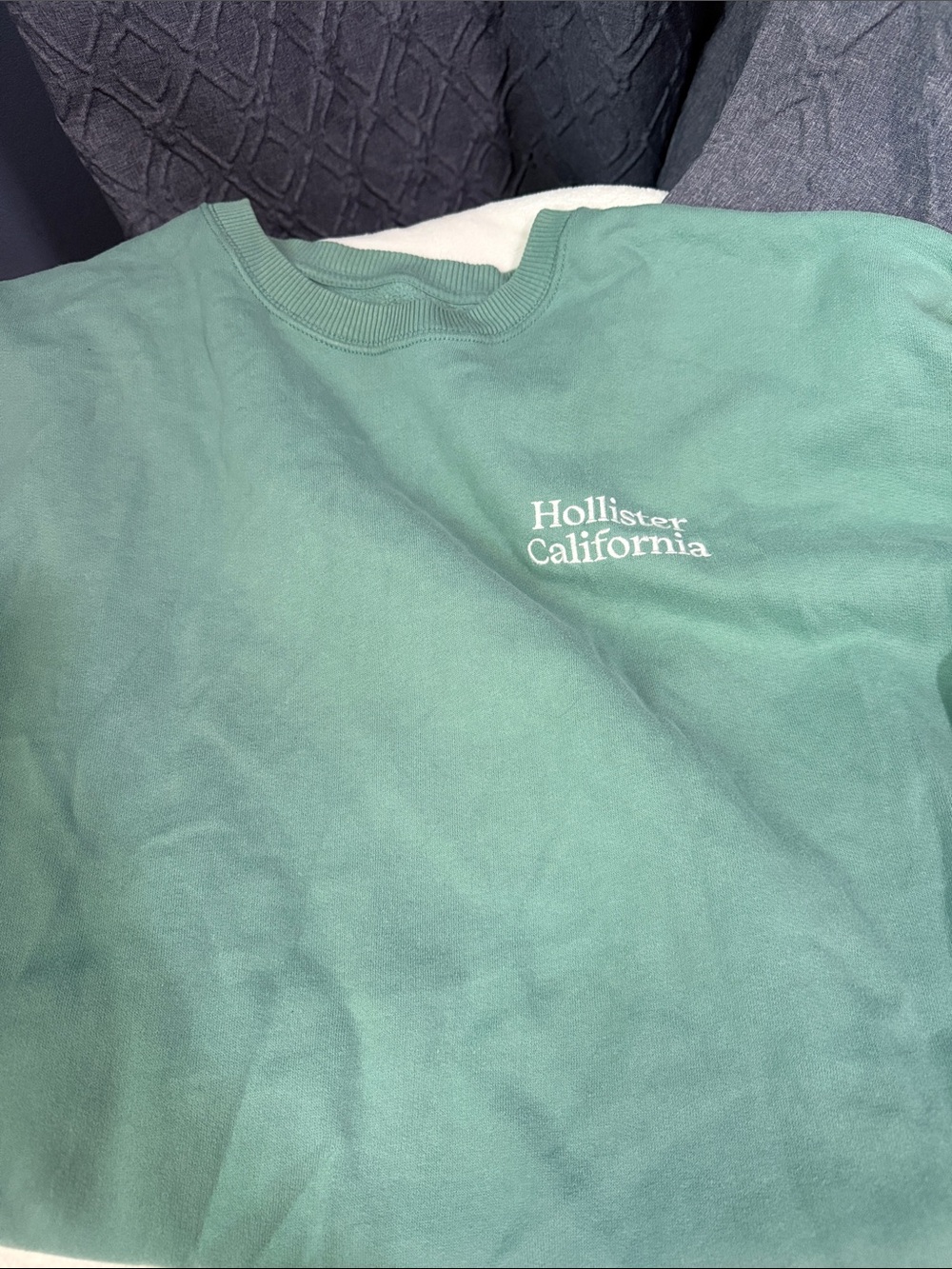 Hollister Seafoam Green Logo Crewneck Sweatshirt